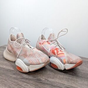 Nike SuperRep 3 Women's Training Shoes‎ Coral Pink White Abstract Size 8